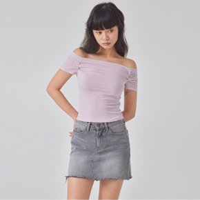 [TOPGIRL] TUCKED ARMHOLE OFF-SHOULDER TOP (SHORT ver)_T416TP110(LP)