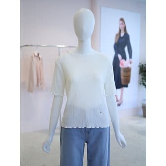 올리브데올리브 [여주점] 여성 플리츠 입술넥 티셔츠 YW6ME507