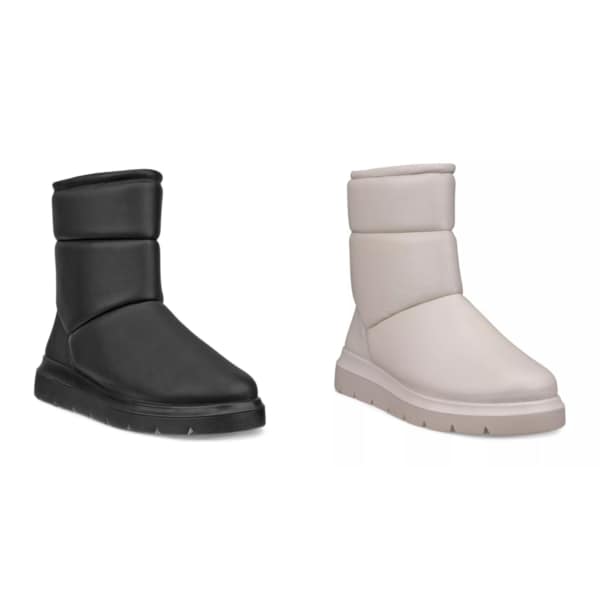 [여주점] 여성 누벨 4CM 패딩 기모 미드컷 부츠 블랙, 아이보리 216283