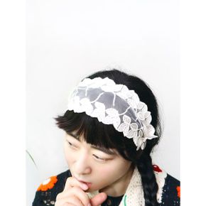 레이스 나뭇잎 헤어밴드 쁘띠 스카프n0326_P390917720