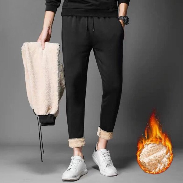 겨울 남자 방한 무지 양털 기모 밴딩 조거 바지 SD-PTK-SURD129