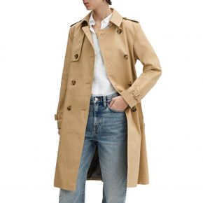 4577704 MANGO Classic Double Breasted Water Repellent Cotton Trench Coat