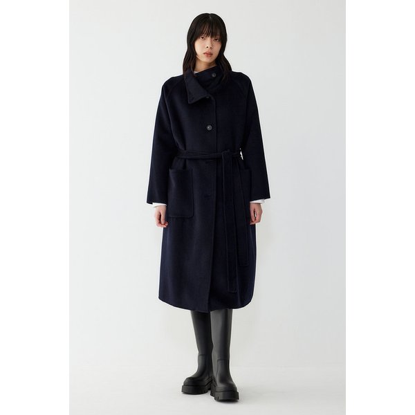 오버핏 하이넥 울블렌드 코트 91F5411783058