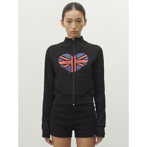 MELTING UNION JACK ZIP UP BLACK