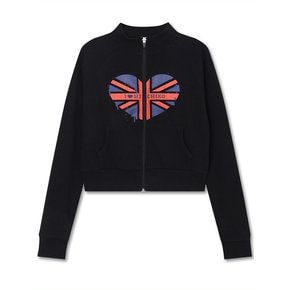 MELTING UNION JACK ZIP UP BLACK