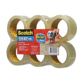 3M 스카치포장용테이프 3615-6 투명/48MMx50M/6개입 (WC7DEB2)