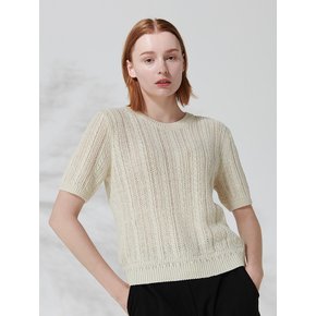 Linnen knit top (cream)