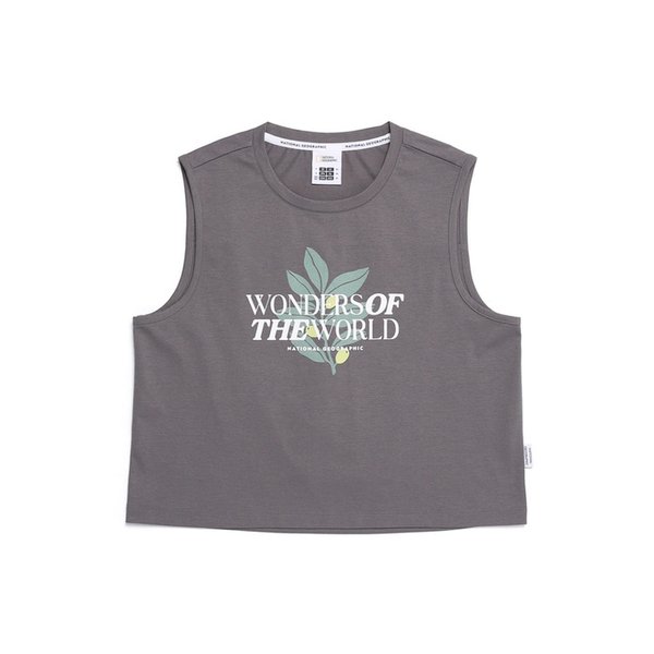 N252WTS040 여성 크로우 COOL MAX 세미크롭 민소매 티셔츠 IRON GREY
