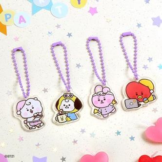 핫트랙스 BT21 아크릴 심플 키링 파티