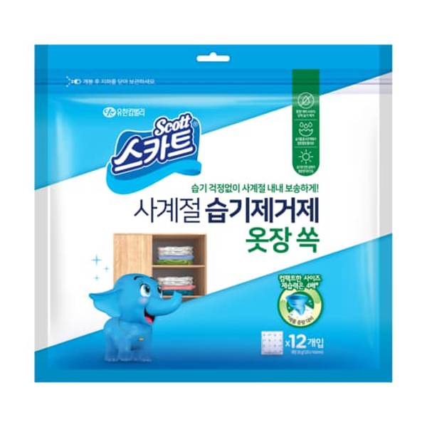 [택배]스카트 사계절 습기제거제 옷장 쏙 30g*12