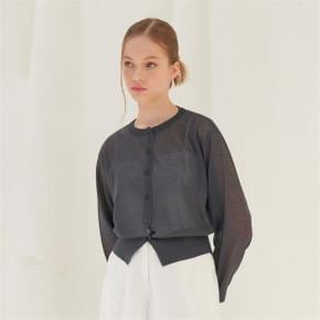 SUMMER LINEN CARDIGAN CHARCOAL