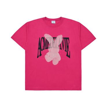 아크메드라비 HALFTONE DOT FUZZY RABBIT SHORT SLEEVE T-SHIRT PINK 하프톤퍼지레빗 핑크 SSAHFR-PNK