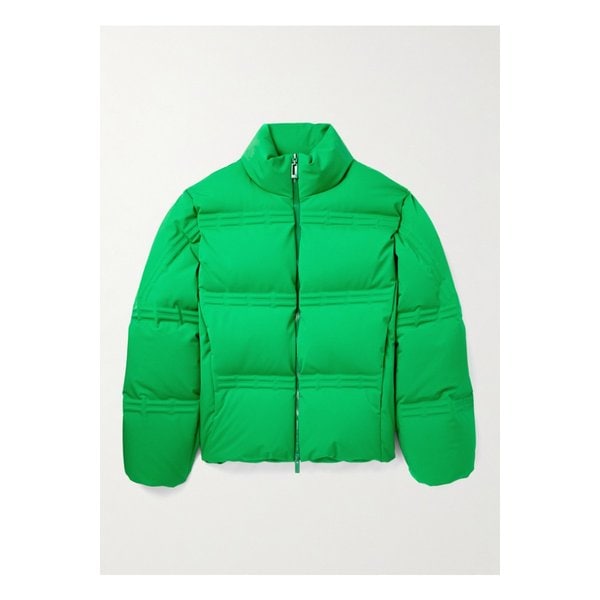 몽클레어 에이셉 라키 로고 아플리케 퀼팅 트윌 다운 재킷 그린 46376663162955589