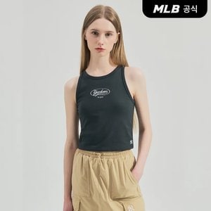 MLB [코리아공식] 여성 빈티지 그래픽 슬림 나시티 NY (Charcoal Grey)