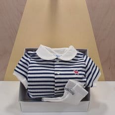 블루독베이비 NY)골지 BASIC우주복,양말 선물세트(45370-675-02+45114-810-10)