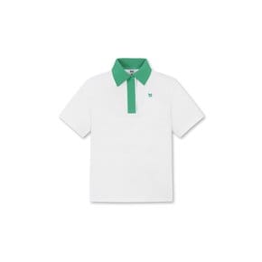 왁[WAAC]골프 (WWTCM23213WHX)여성 에리배색 반팔 폴로 티셔츠