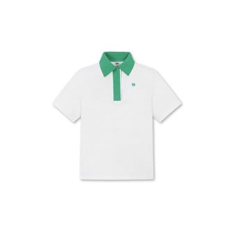 왁 왁[WAAC]골프 (WWTCM23213WHX)여성 에리배색 반팔 폴로 티셔츠