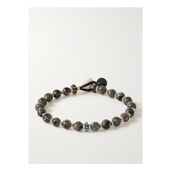 미키아 실버 요퍼라이트 셸 비즈 브레이슬릿 그레이 1647597332616962