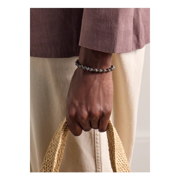 미키아 실버 요퍼라이트 셸 비즈 브레이슬릿 그레이 1647597332616962