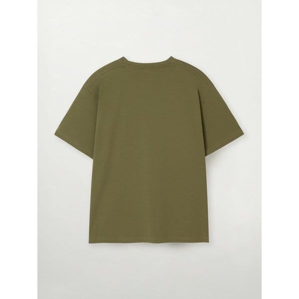 플라워 포켓 반팔 티셔츠_카키