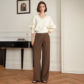 YY_Irregular high waist wide pants