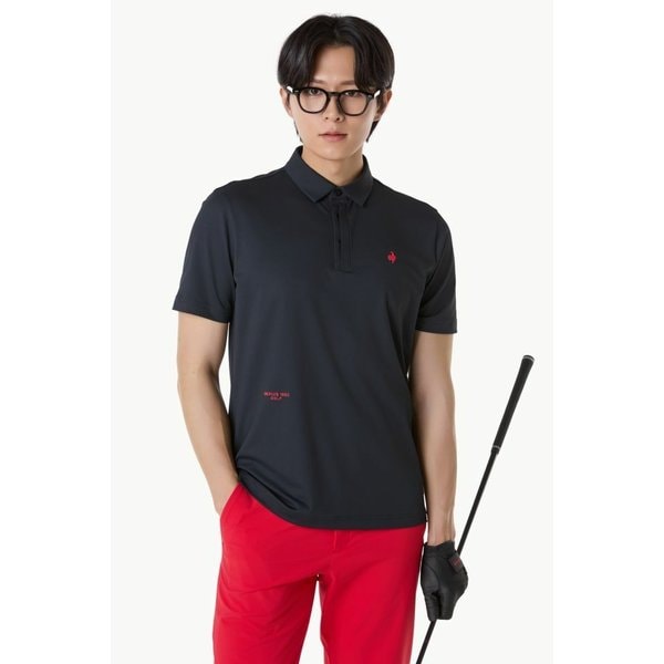 [여주점] 남성 볼드 레터링 퍼포먼스 반팔 티셔츠 GQ121MTS34  BLCK