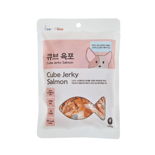 아벡시앙 큐브 육포 연어(애견 강아지 노견 사료)