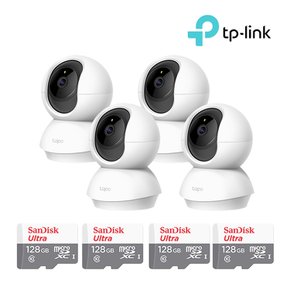 TC71+128GB SD카드 4팩 가정용 CCTV 4세트 홈캠 세트