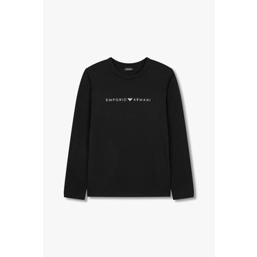 EMPORIO ARMANI 여성 프론트 로고 라운지 티셔츠(0824336504)