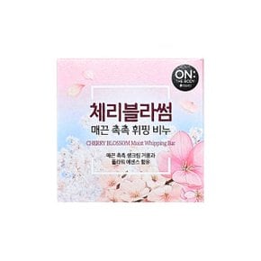 온더바디 촉촉보습 휘핑비누 체리블라썸 90g / 세안 클렌징 목욕 샤워비누