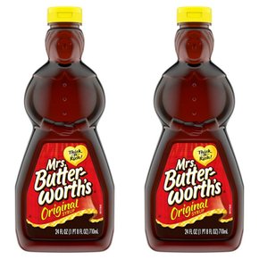 미세스 버터워스 오리지널 팬케익 시럽 Mrs. Butterworths Pancake Syrup 710ml 2개