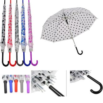  사무용품 투명땡땡이우산 고급선물용 개업식 판촉물 답례품 장우산 양산