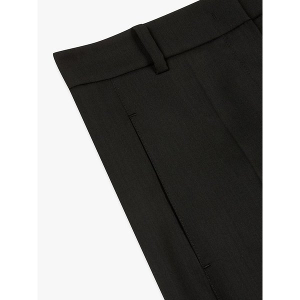 백 밴딩 울 블렌드 팬츠_블랙 7116330710