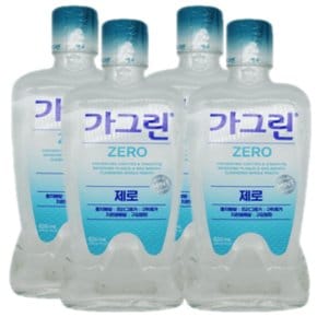 가그린 제로 820ml x4개 구강청결제 가글 구취제거