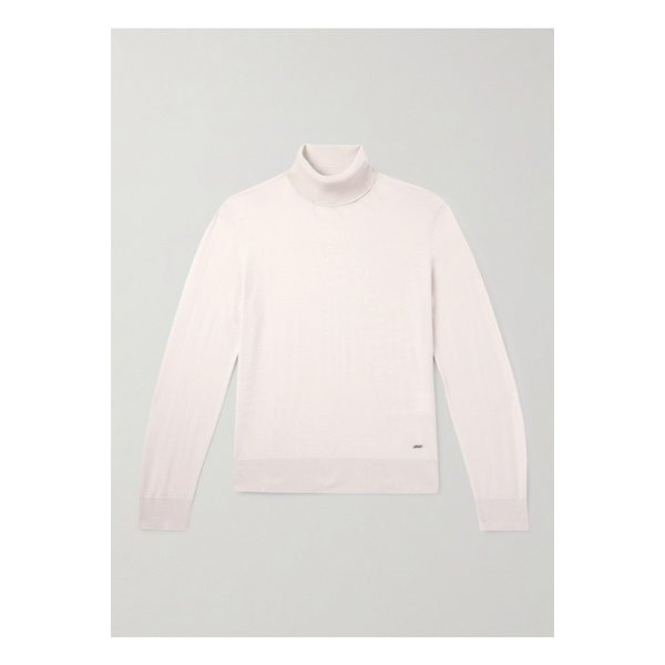 브리오니 캐시미어 실크 혼방 롤넥 스웨터 뉴트럴 46376663162903581