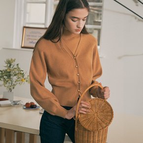 V NECK RAGLAN CARDIGAN BEIGE