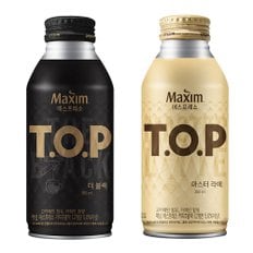 맥심 티오피 380ml) 라떼12 + 블랙12 (총24캔) / TOP 캔커피 음료