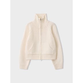 two way zip-up knit_ivory