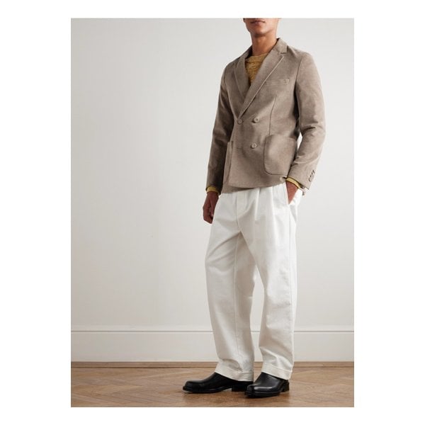 오피시네 제네랄레 레온 더블 브레스트 코튼 코듀로이 블레이저 브라운 46376663162908624