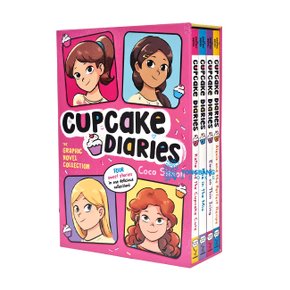 (영어원서) Cupcake Diaries the Graphic Novel 4 Books Collection Boxed Set