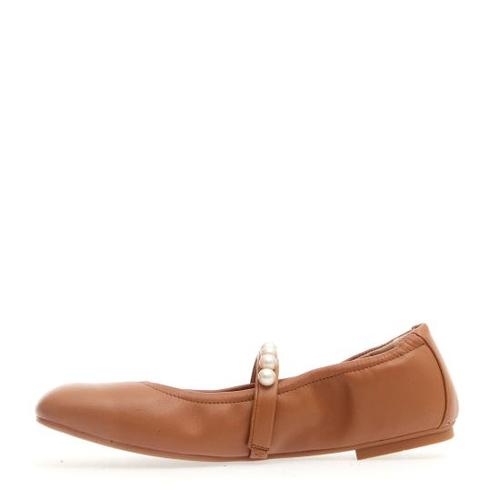 스튜어트 와이츠먼 플랫 슈즈 GOLDIEBALLETFLAT Tan Leather