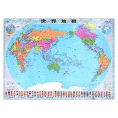  중국어 IBLXKJHL 교육용 여행용 대형 세계지도 (발수코팅형)