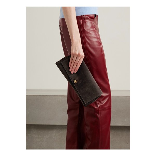 케이트 오드리 스웨이드 클러치 다크 브라운 46376663162888089