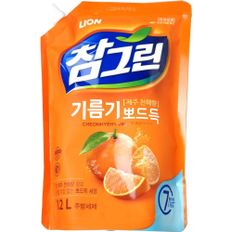 LION 참그린 기름기뽀드득 제주 천혜향 리필 1.2kg