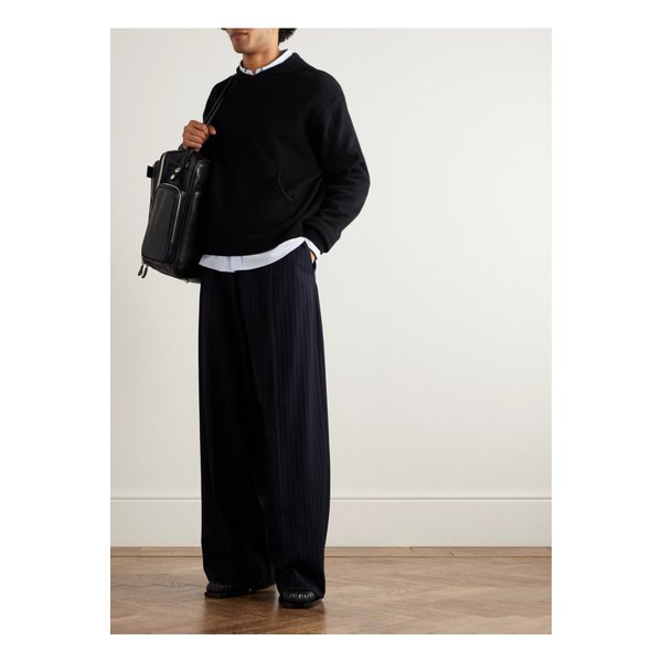 로고 아플리케 캐시미어 블렌드 후드 티셔츠 46376663162902732