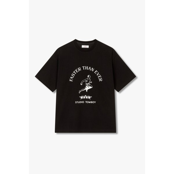 러닝 로고 오버핏 티셔츠 91U5222185099