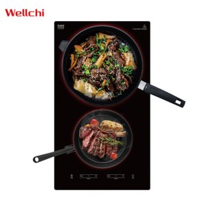 2구 인덕션 빌트인 가정용 전기레인지 매립형 전기렌지 WEI-200N 2.9kW 전자식 터치 방식