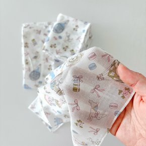 회전목마 밤부 엠보 손수건 10장 선물 세트