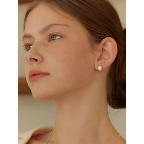 [연말 스페셜 6mm+10mm 진주귀걸이 증정][925 silver] Oval Clear Hoop Earring