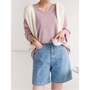 루즈핏 베이직 데일리 배색 니트  WIBANT123 _P356429536